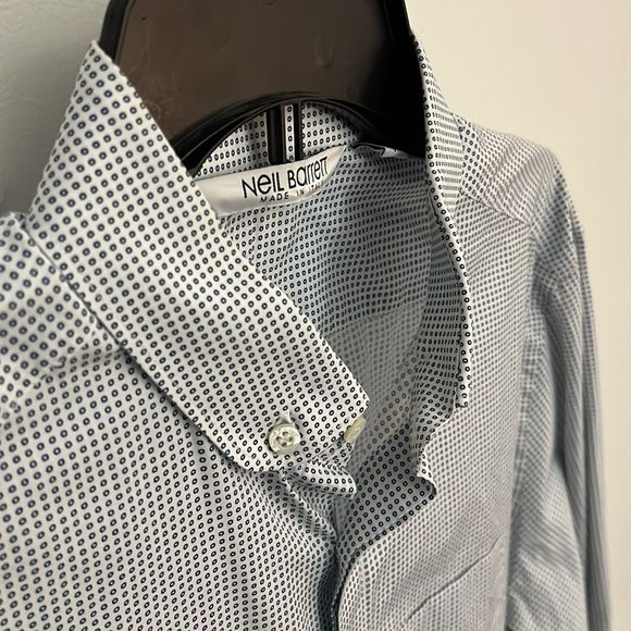 Neil Barrett Dot Print sz16 Slim Fit Button-Up - Picture 3 of 8